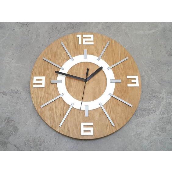 20 MẪU ĐỒNG HỒ - Đồng hồ Gỗ treo tường chất liệu gỗ máy kim thiết kế in theo yêu cầu trang trí nhà và quán café*6