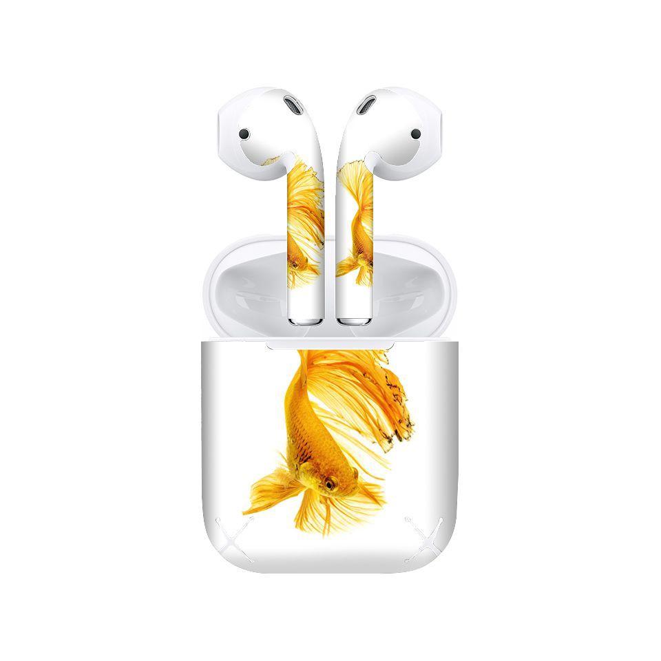 Miếng dán skin cho AirPods in hình Cá chọi betta - bet007 (AirPods ,1 2, Pro, TWS, i12)