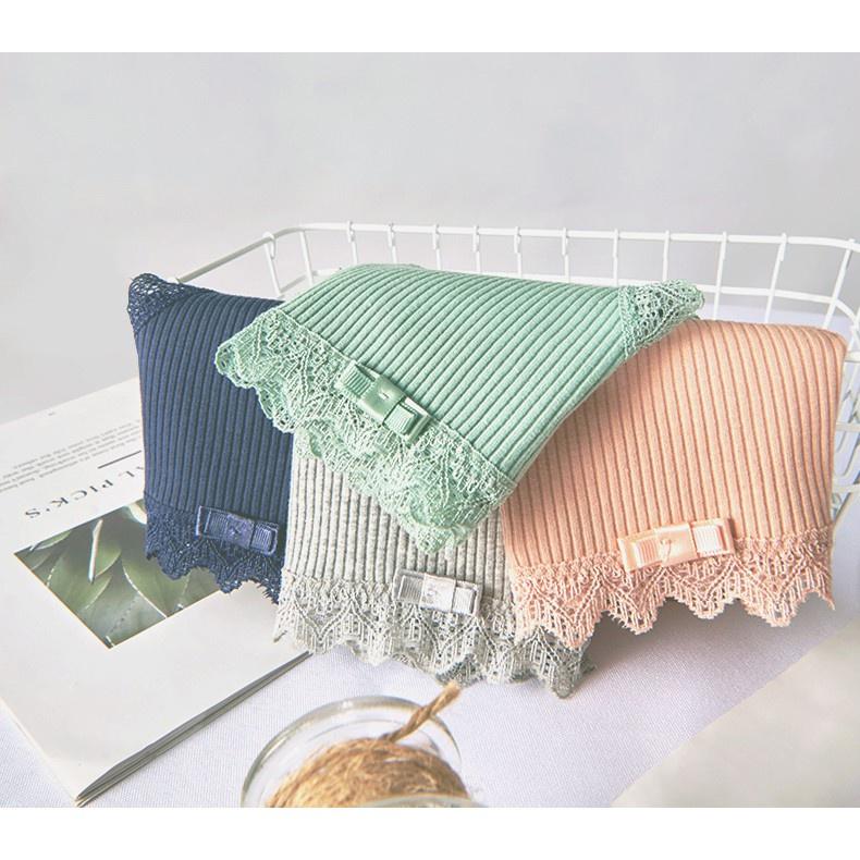 Quần lót cotton sợi tre kháng khuẩn cao cấp viền ren sexy đáng yêu Shoping QL1C phong cách cô bé ngây thơ
