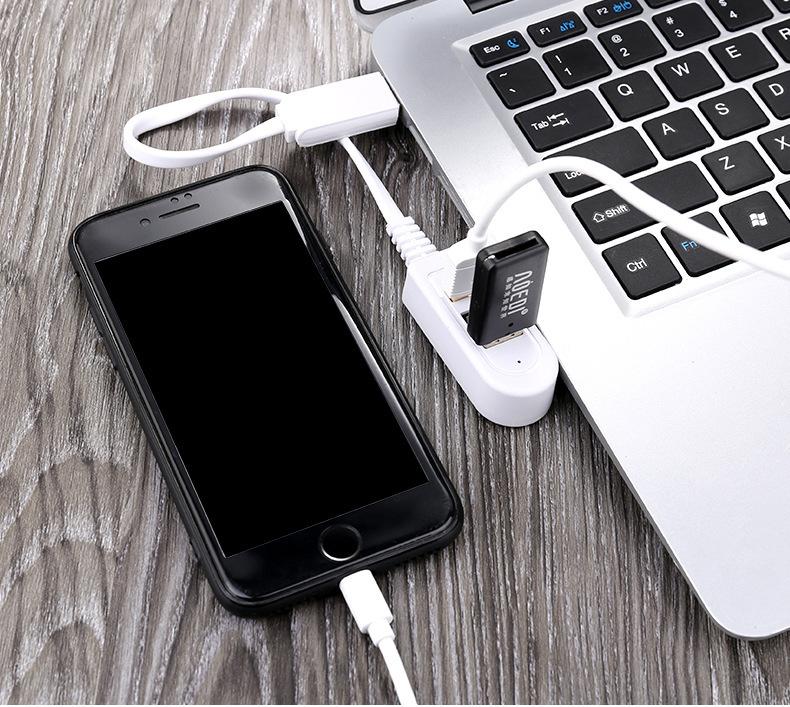 HUB Dòng bộ sạc mở rộng cáp USB 1.2M nhiều hơn bộ chia Kiểu mới 3 USB Hub Sạc Sạc nhanh Chiều dài mở rộng USB: 30cm