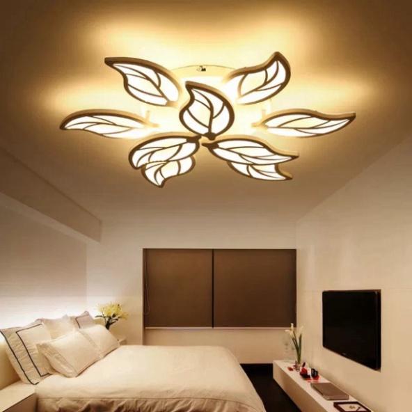 Đèn LED Mâm Ốp Trần MN017 , Đèn trang trí phòng khách - 3 hình thức Sáng DT HQ