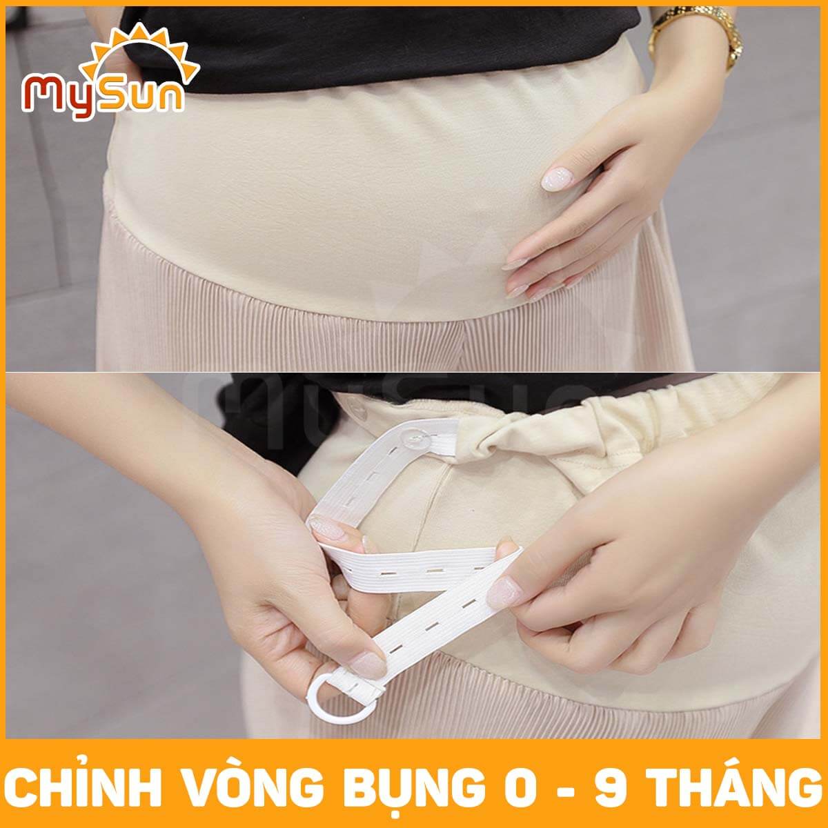 Quần đùi sooc short ngắn cho bà bầu 0 - 9 tháng vải lụa mềm mặc ở nhà đẹp chính hãng MySun