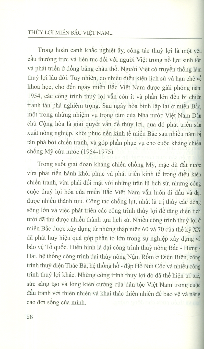 Thủy Lợi Miền Bắc Việt Nam (1954-1975) (Sách Chuyên Khảo)