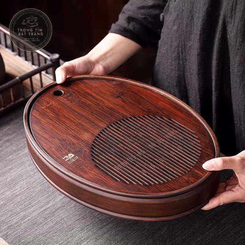 Khay Trà Tre Cao Cấp Bầu Dục KT 17