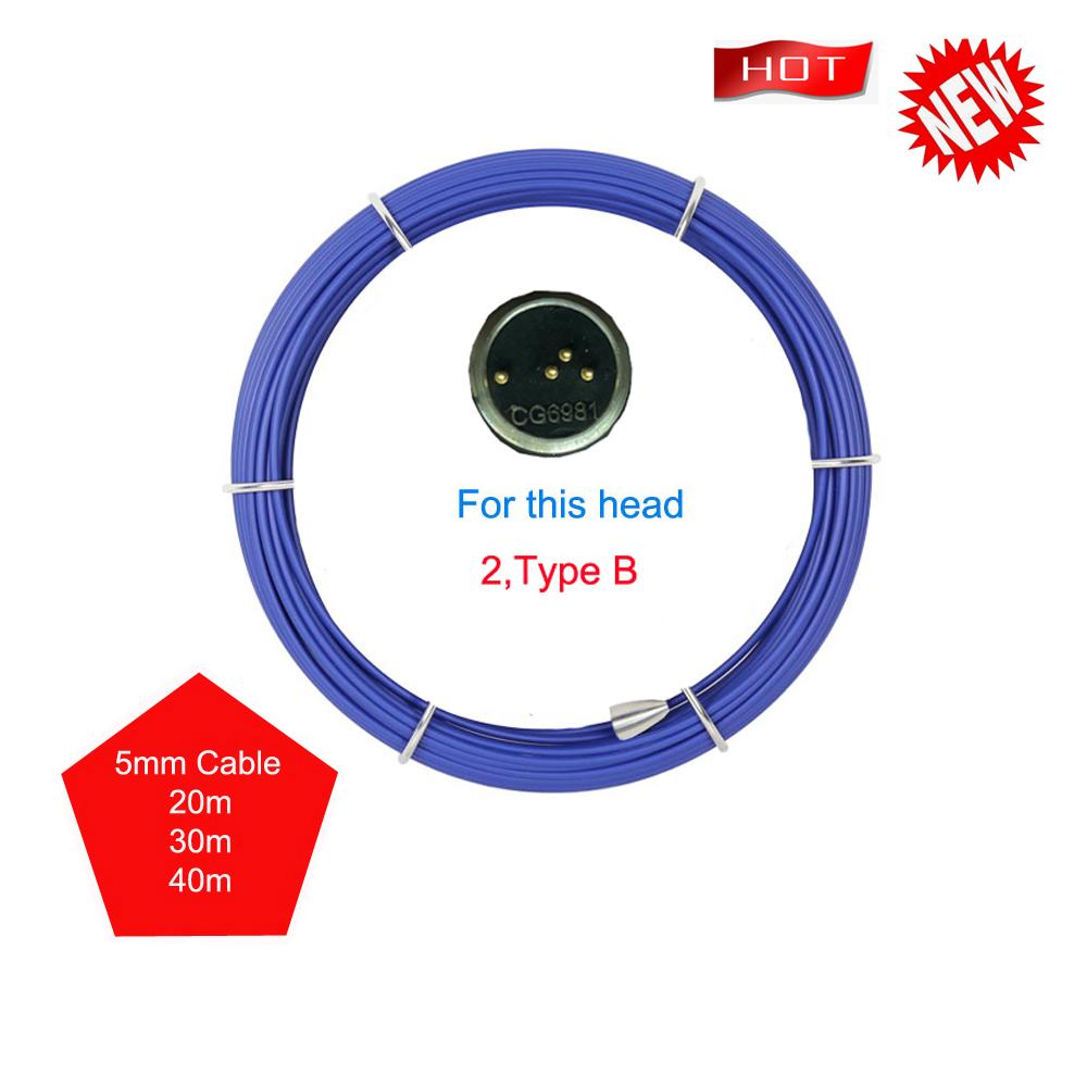 20m 30m 50m 100m 100m Cáp 5 mm Máy quay video, ống thoát nước Hệ thống đường ống công nghiệp hệ thống nội soi công nghiệp
