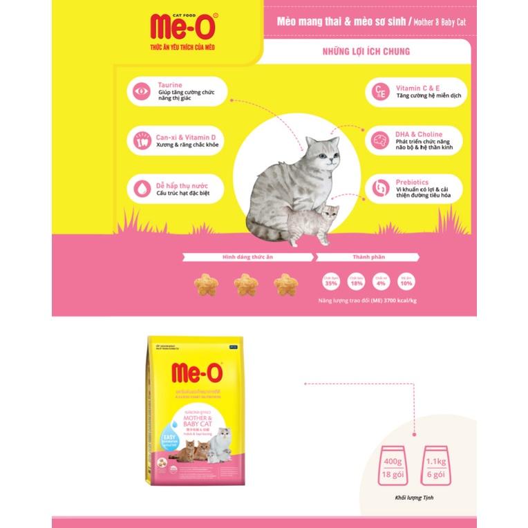 THỨC ĂN HẠT CHO MÈO MẸ MANG VÀ MÈO CON - ME-O MOTHER & BABY CAT GÓI 400G - THÁI LAN