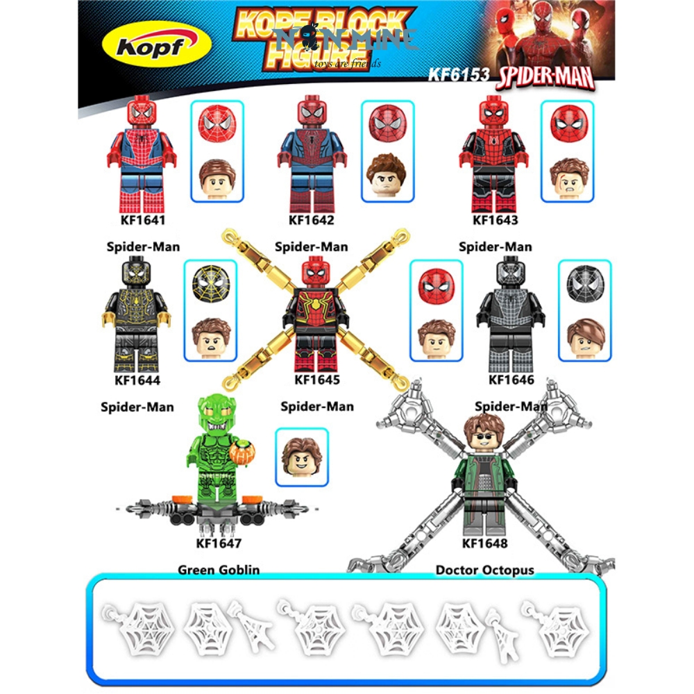 Minifigures Xếp Hình Lắp Ráp Người Nhện Spider Man Marvel Green Goblin KF6153