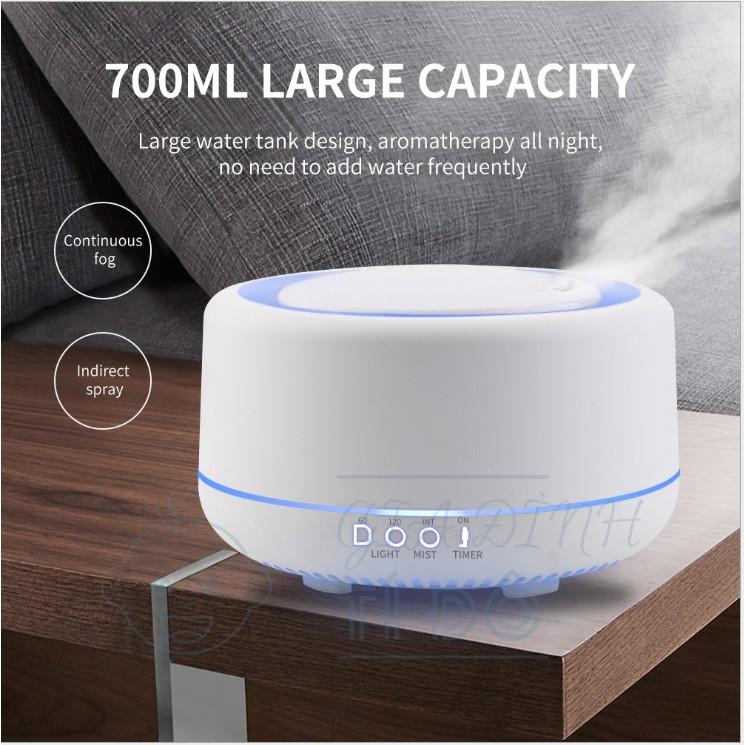 Máy Xông Tinh Dầu Cao Cấp Hình Dạng Phi Thuyền Siêu Đẹp Dung Tích 700ml - 1200ml Có Đèn Led Đổi Màu Siêu Đẹp