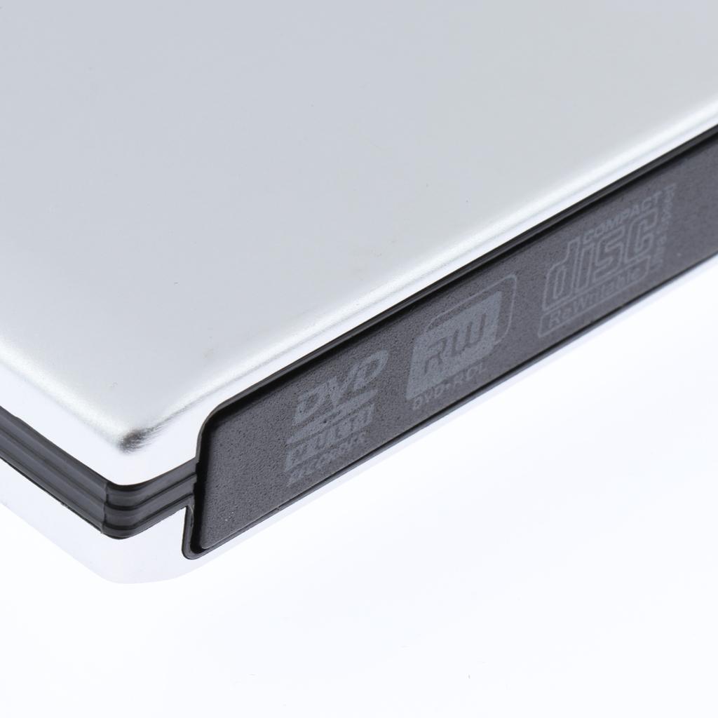 External DVD Drive USB 3.0 Slim Aluminum Portable CD DVD Optical Drive Burner Writer Player, Great for PC Computer