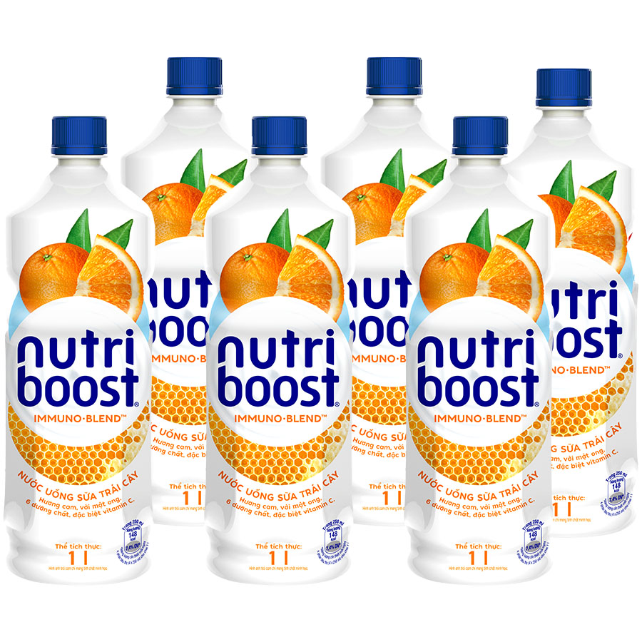 Lốc 6 Chai Sữa Nutriboost Thế Hệ Mới Hương Cam