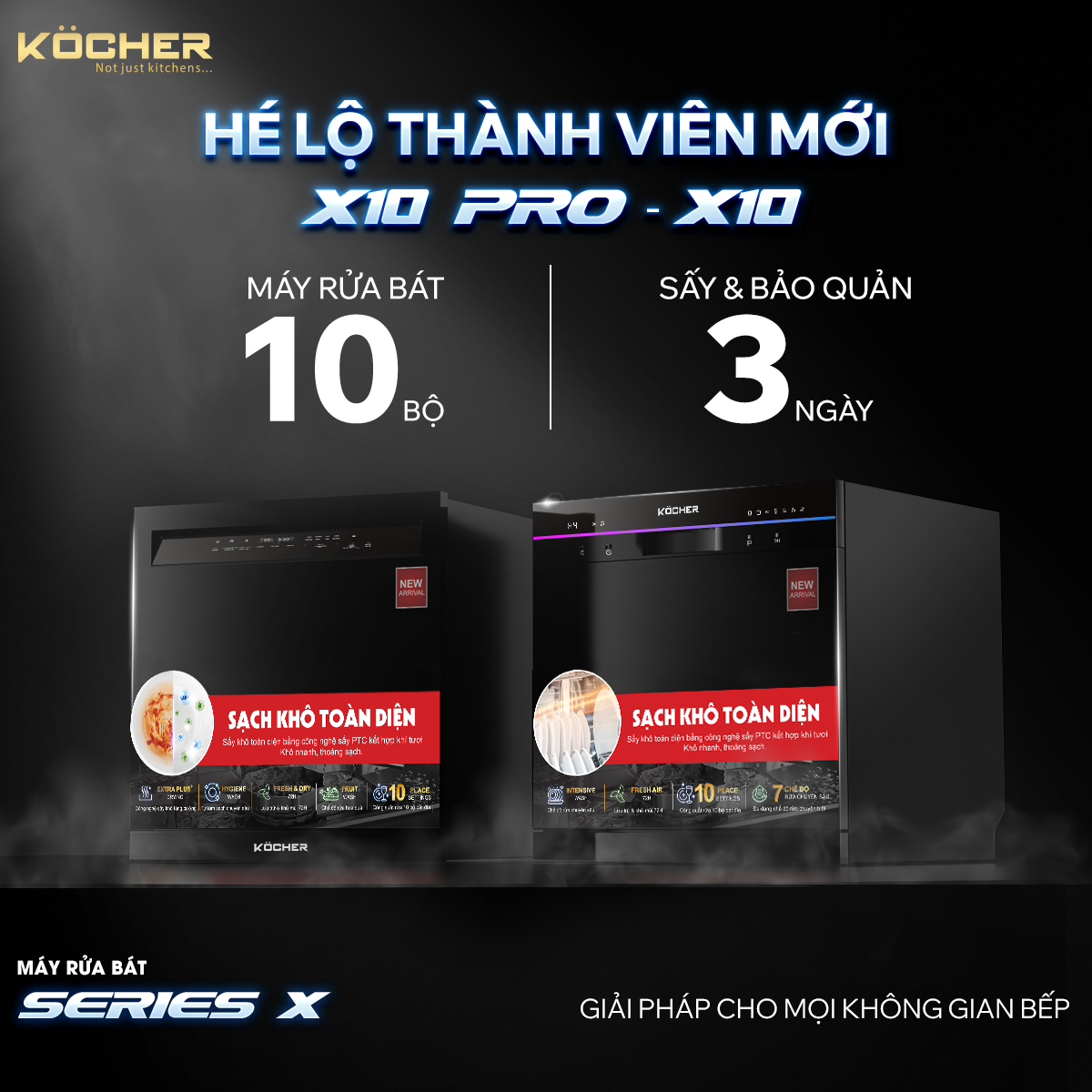 Máy Rửa Chén Kocher X10 PRO - Hàng Chính Hãng