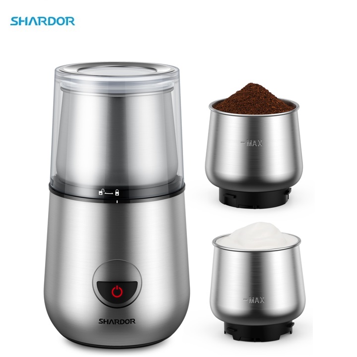 Máy xay hạt cà phê kiêm tạo bọt sữa 2 trong 1 Shardor SP-7433