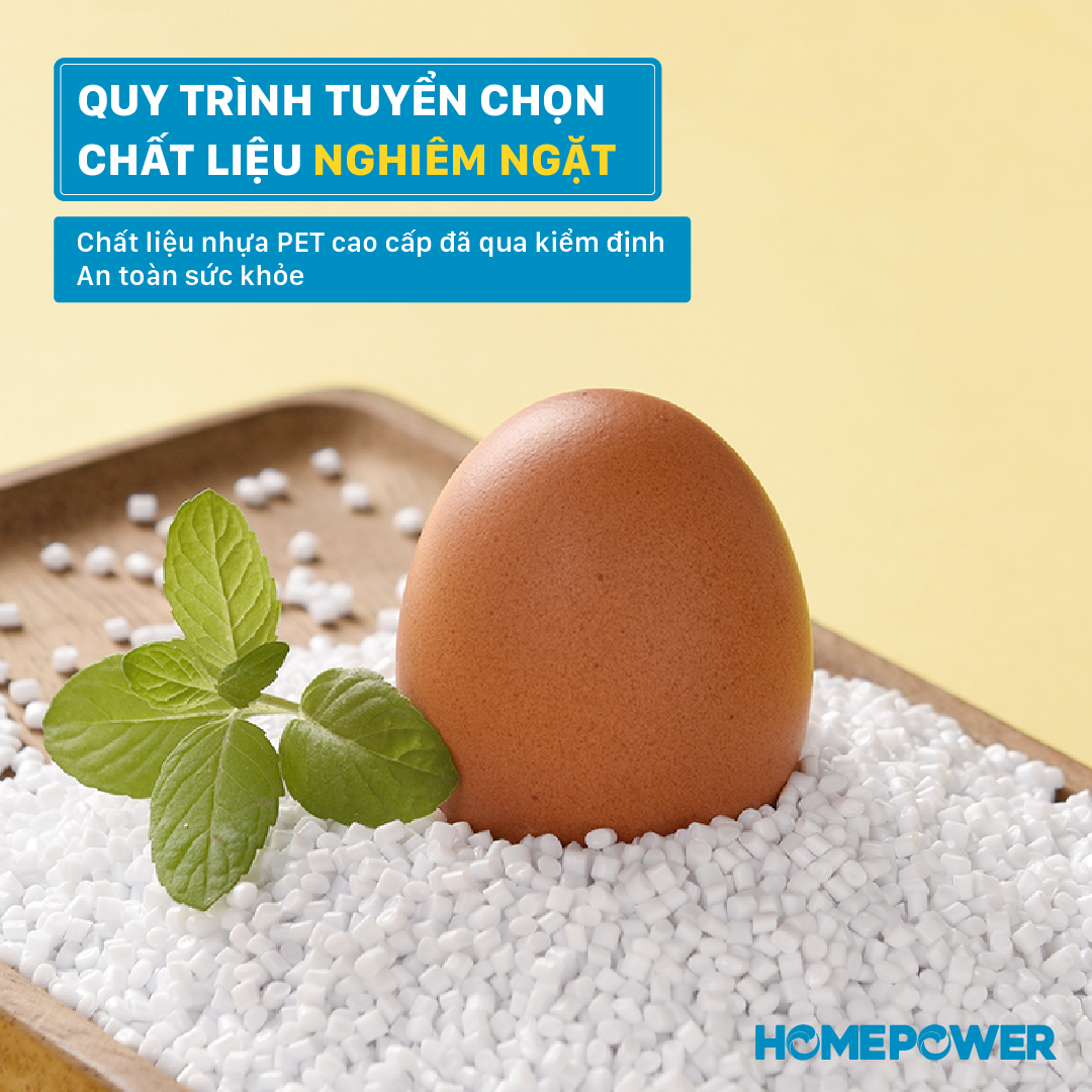 Hộp đựng trứng, khay trứng, hộp bảo quản thực phẩm tủ lạnh Homepower cao cấp, trên nắp đậy có phần ghi chú thời gian bảo quản tiện lợi