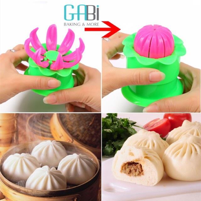 Khuôn tạo hình bánh bao, làm bánh bao hình hoa sen tiện lợi, dễ làm