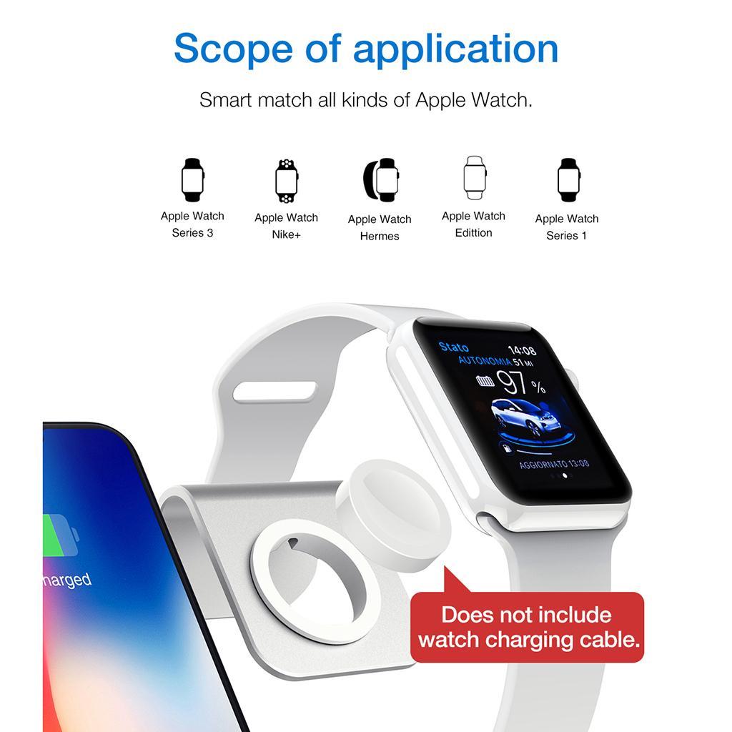 2in1 Phone Charging Station Wireless Fast Charger+Bracket for iWatch