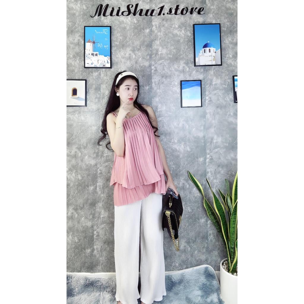 Set bộ đi chơi nữ thiết kế chất lụa dập ly xinh xắn đi chơi, đi biển, du lịch