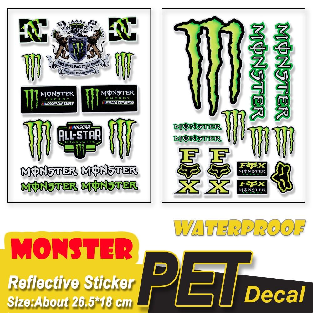 Miếng Dán Trang Trí Xe Hơi Hình Monster