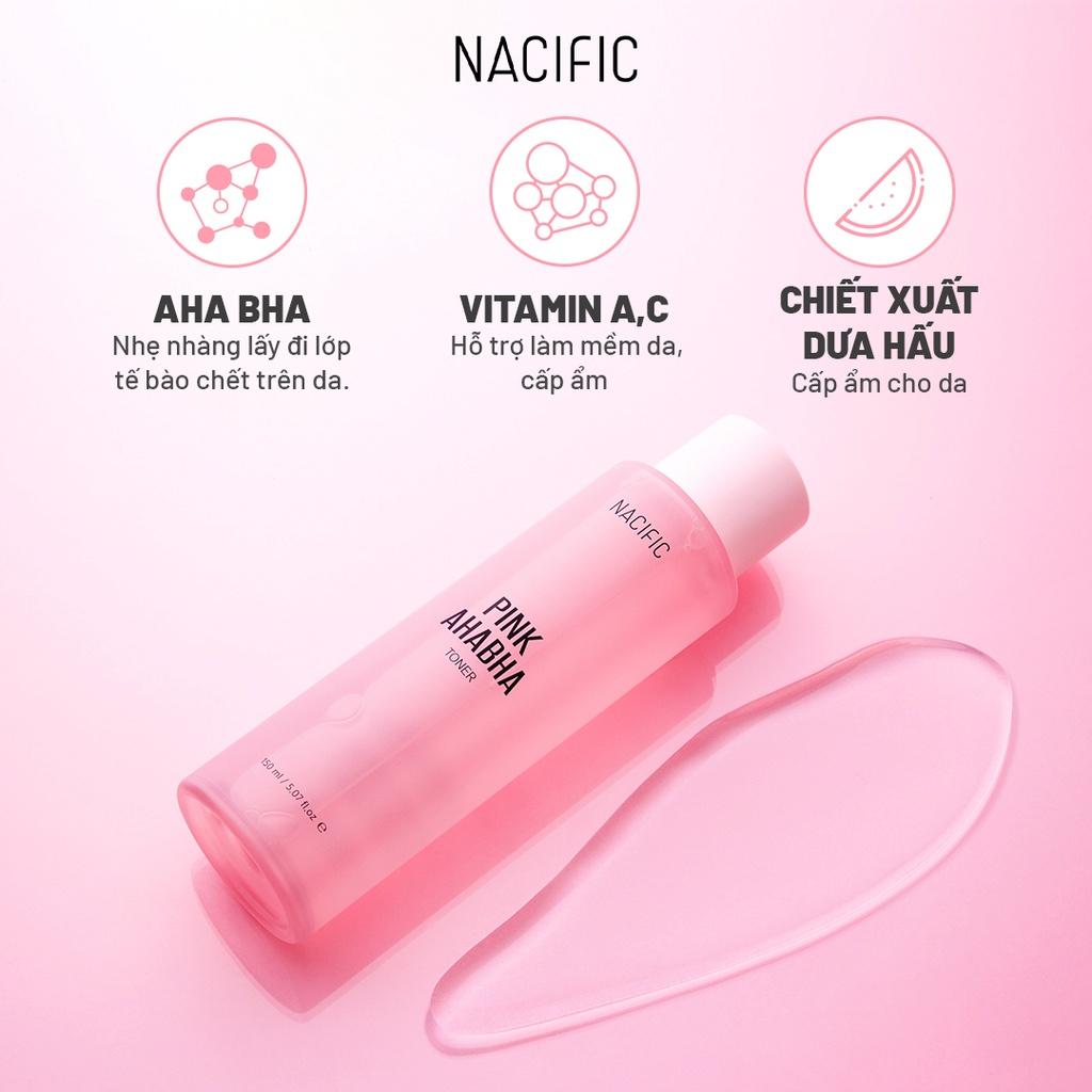 Nước hoa hồng dưỡng trắng ngăn ngừa lão hóa cải thiện mụn Nacific Pink AHABHA Toner 150ml