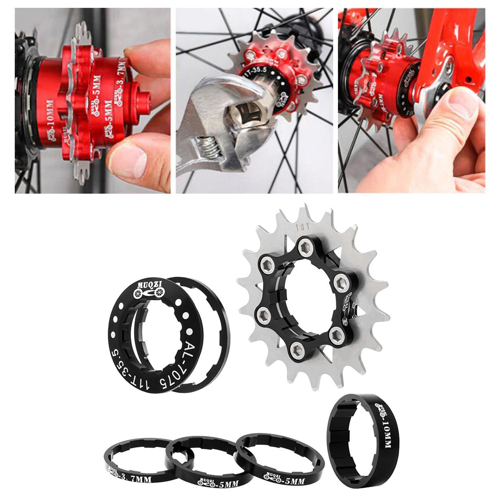 Single Speed Cassette Spacers Freewheel Sprocket Adapter