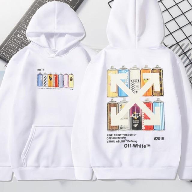 Áo hoodie nam nữ off white có bigsize đến hơn 100kg vải nỉ bông dày