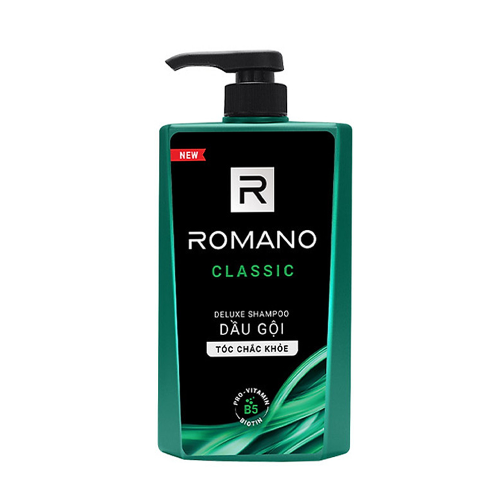 Bộ 2 Chai dầu Gội Romano Classic 650ml*2 +Tặng 5 gói dầu gội