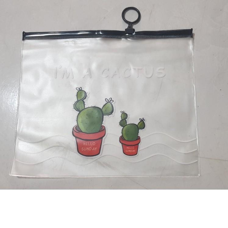 túi zip trong suốt đựng bút , mỹ phẩm .. size 18*21 cm