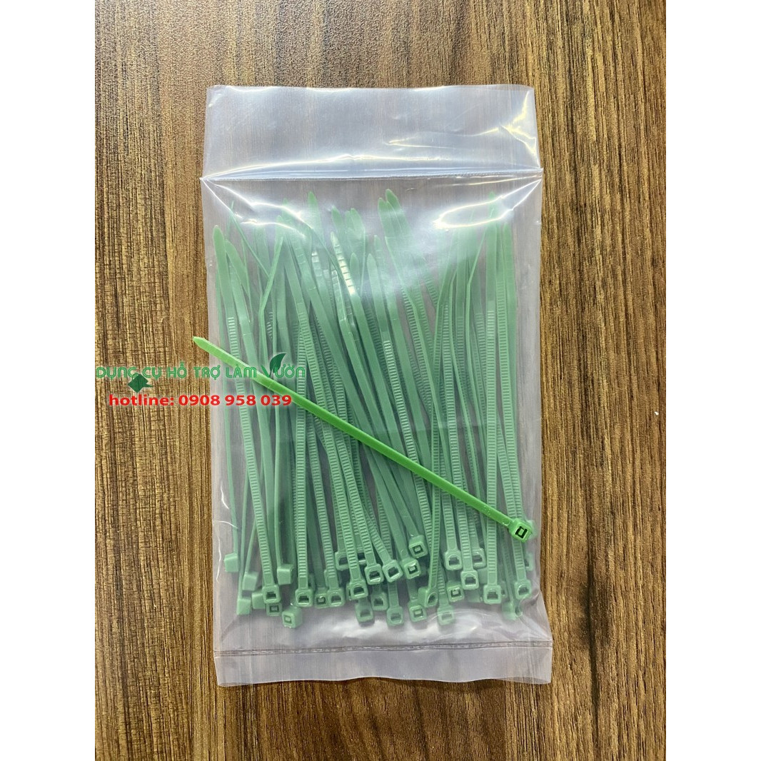 Dây rút nhựa ABS màu xanh lá gói 50 pcs