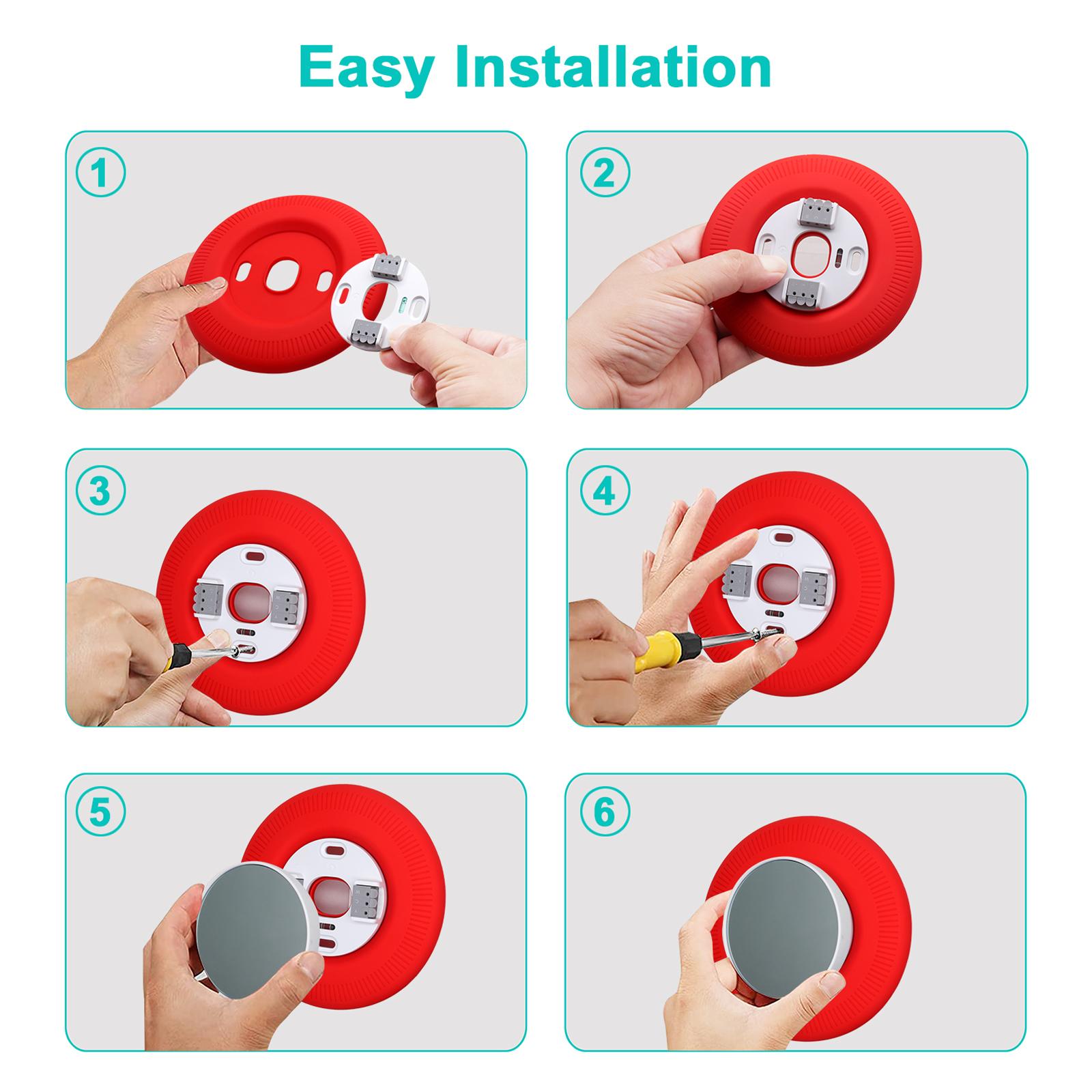 Bộ cảm nhiệt dễ dàng cài đặt bằng silicon dễ chịu thay thế Google Nest Thermostat