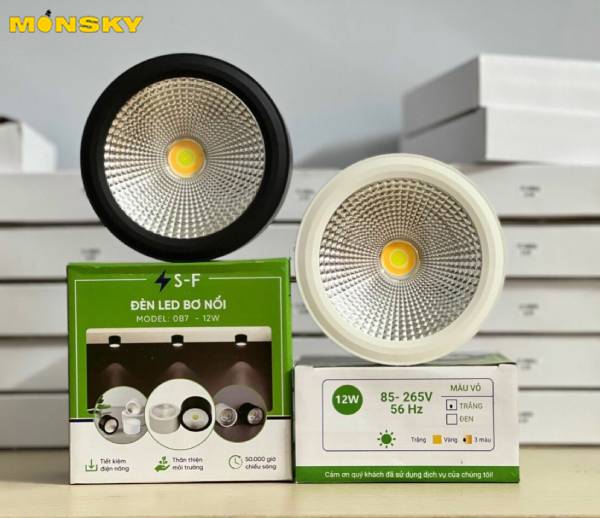 Đèn rọi ống bơ ETON 2 loại 7w,12w và có 3 chế độ ánh sáng