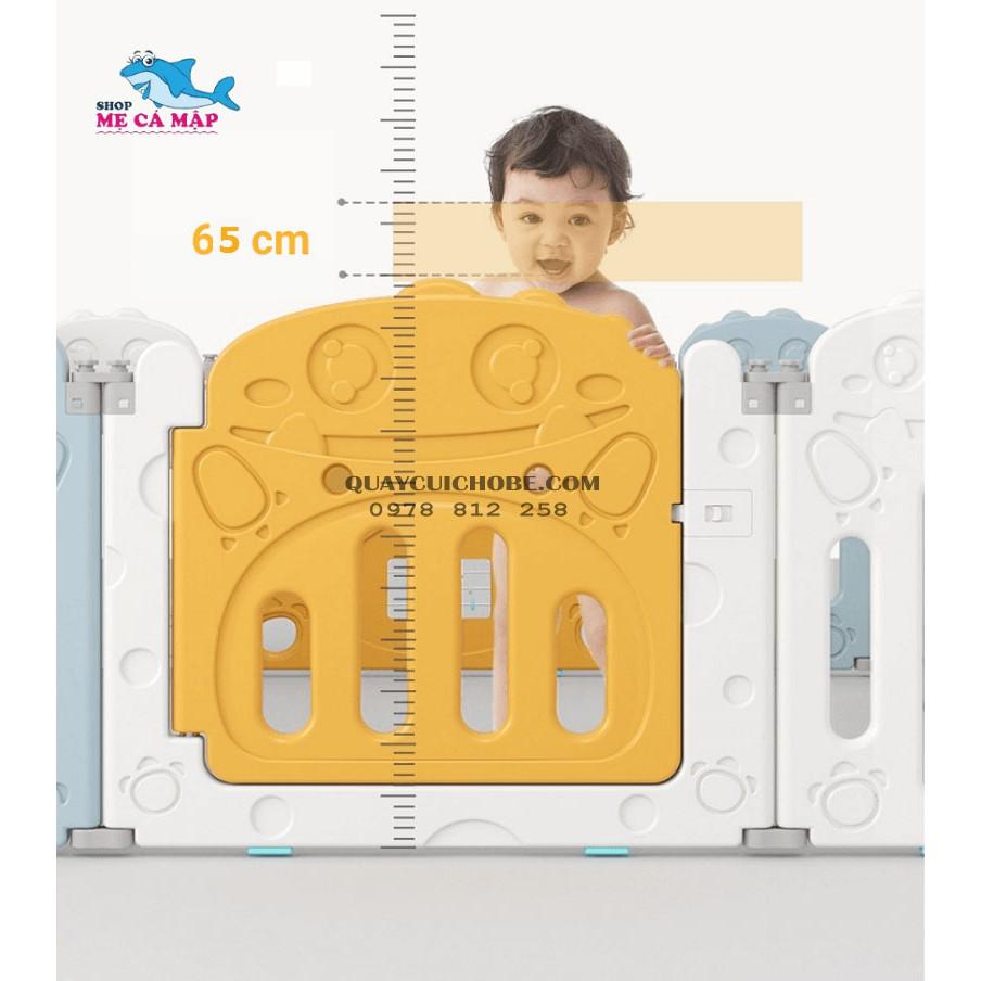 Cũi nhựa gấp gọn Pakey TẶNG THẢM DÀY 1CM + 100 BÓNG, cũi nhựa cho bé loại I thiết kế chốt 360 độ linh hoạt tháo ráp