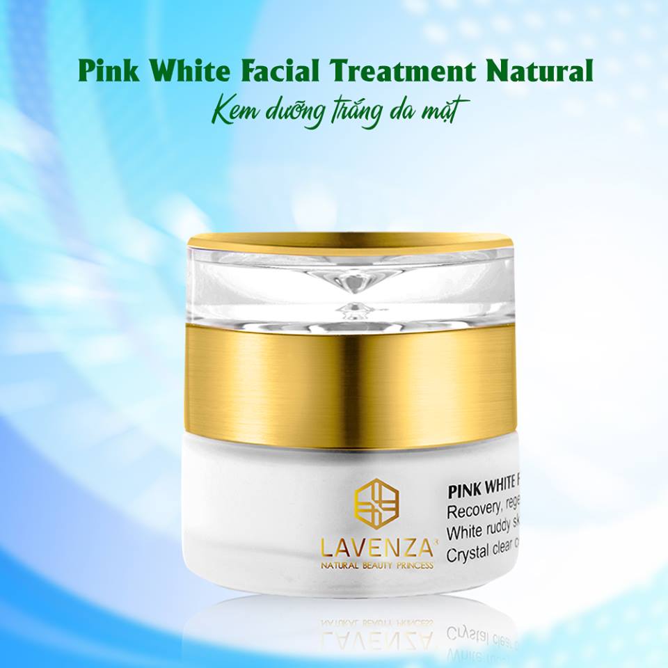 Kem dưỡng trắng da mặt Lavenza Pink White Facial Treatment Natural (30g)