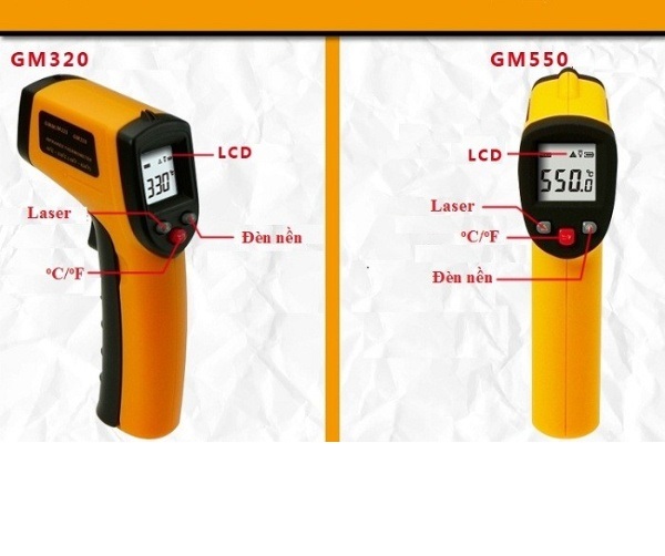 Thiết bị đo nhiệt độ từ xa không tiếp xúc cảm ứng bức xạ tia hồng ngoại G50 ( Tặng kèm 04 nút cao su đa năng ngẫu nhiên )