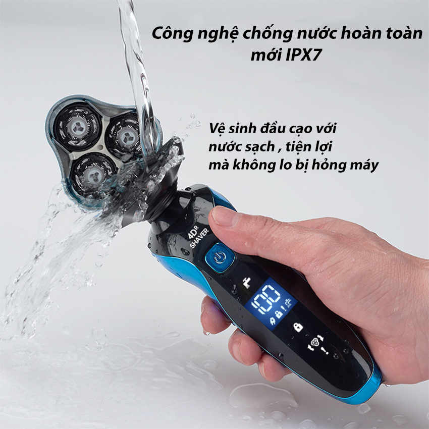 Máy cạo râu sạc điện SeaSy SS16 đa năng Cao Cấp 4 trong 1 thiết kế 3 lưỡi kép dành cho nam giới-Hàng Chính Hãng