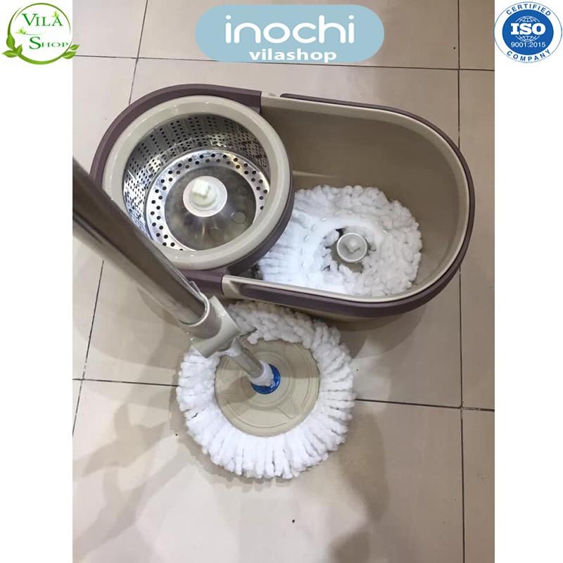 Cây Lau Nhà, Bộ Cây Lau Nhà Thông Minh Xoay 360 Độ Lồng Inox, Chính Hãng Inochi Đạt Tiêu Chuẩn Xuất Nhật