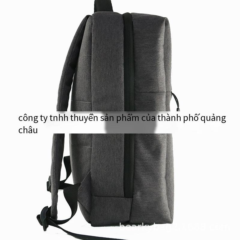 Giao hàng nhanh ba lô USB tùy chỉnh Xiaomi cùng phong cách đơn giản ba lô công sở bình thường phụ nữ và nam giới logo túi máy tính