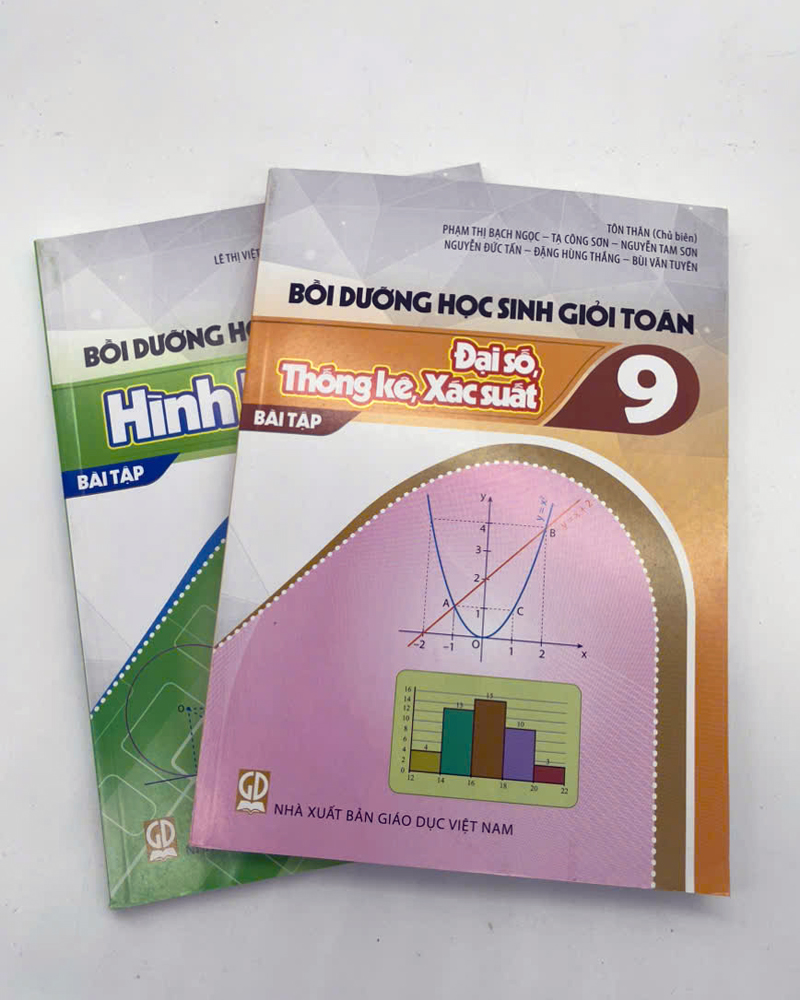 Combo: Bộ Sách Bồi dưỡng Học sinh giỏi Toán 9 (BT Đại số, Thống kê, Xác suất + Hình học)