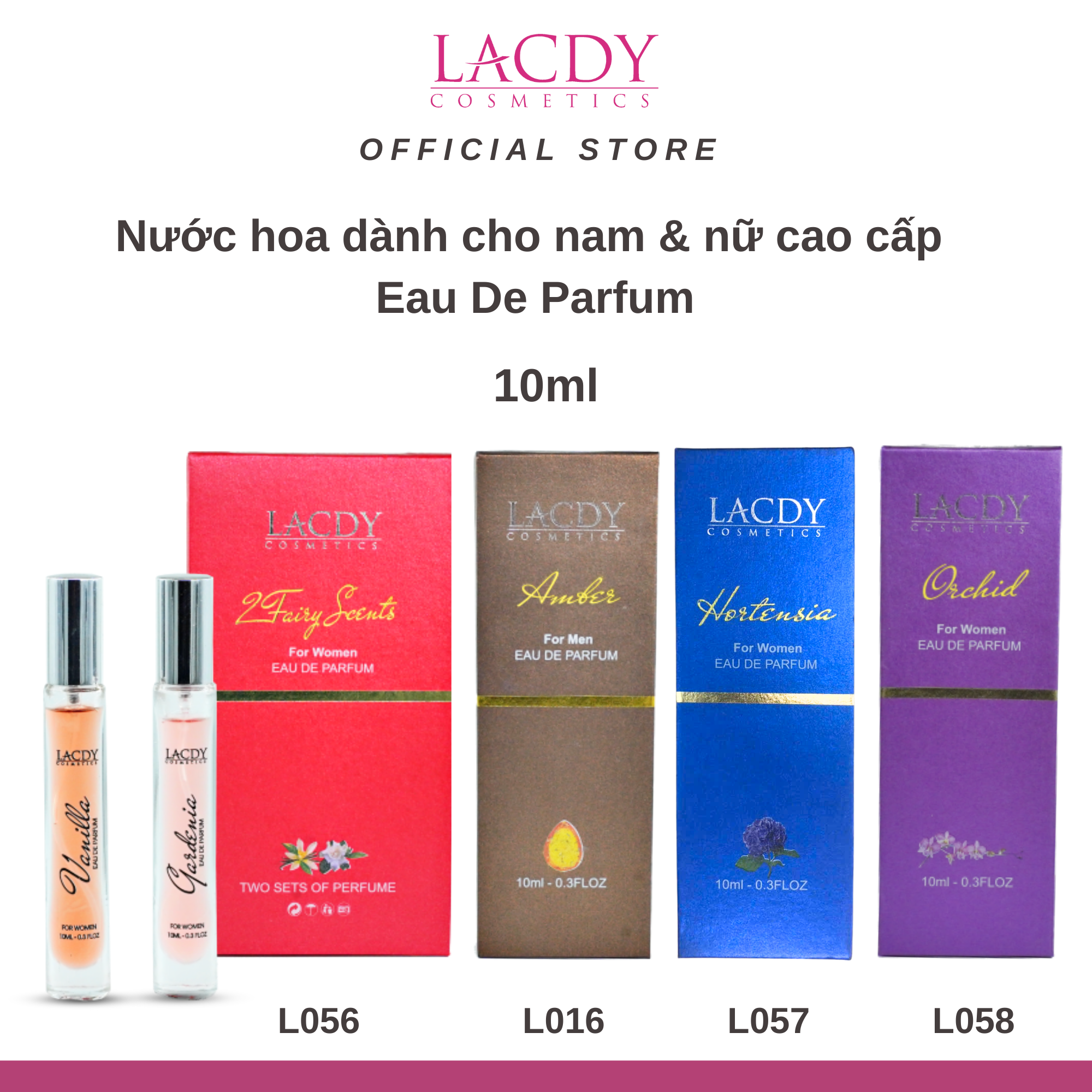 Nước hoa nữ hương Cẩm Tú Cầu HORTENSIA L057 (10ml)