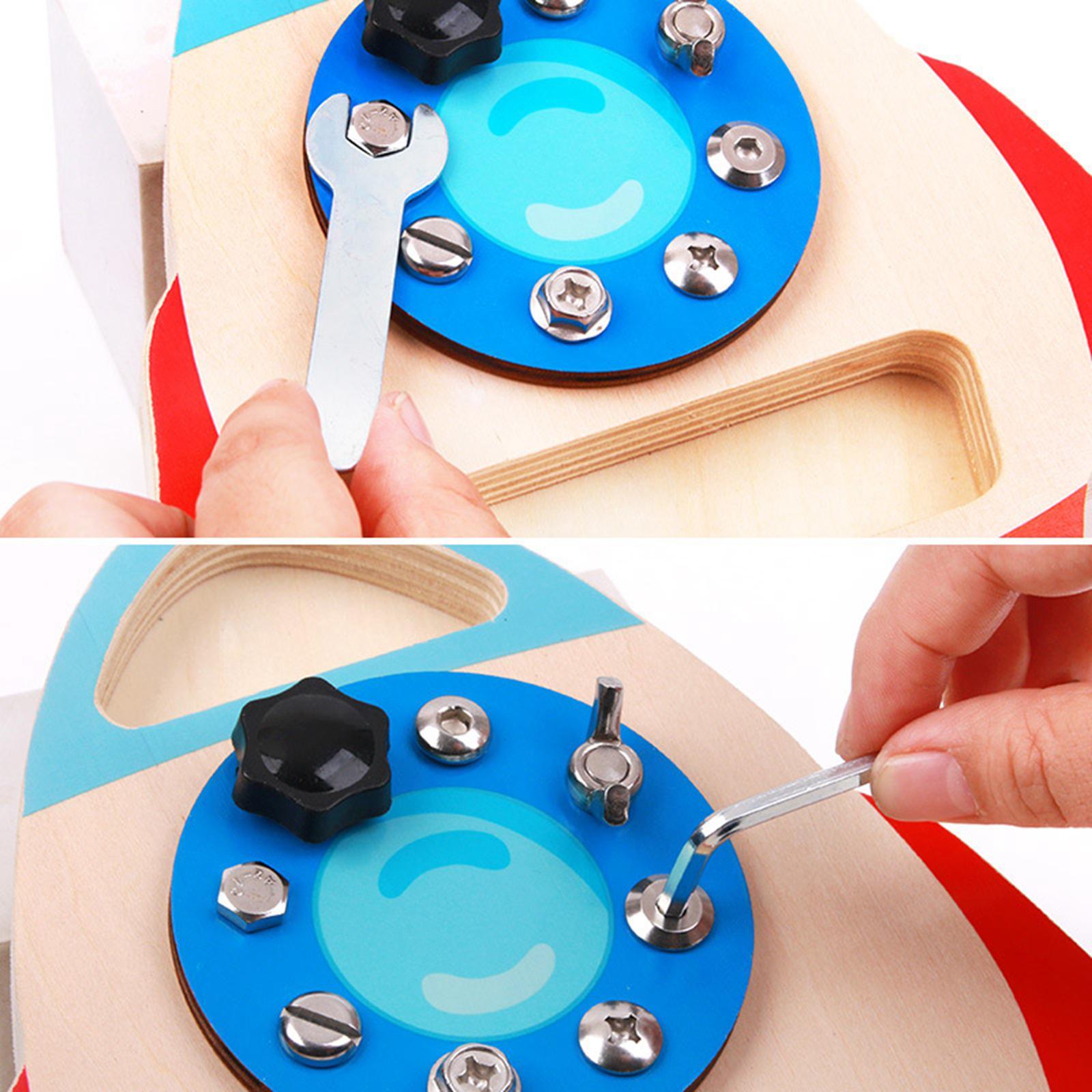 Rocket Shaped Screwdriver Board Set Develop Fine Motor Skills for Children
