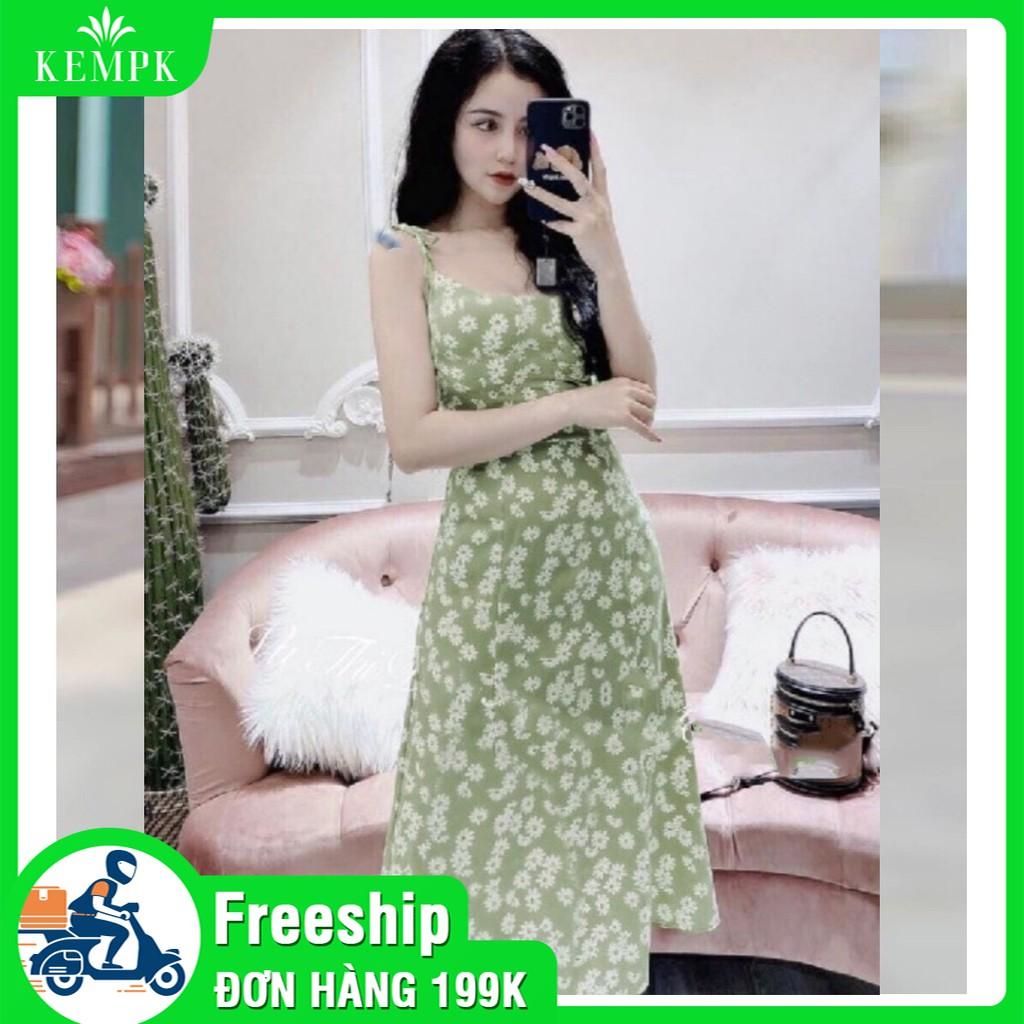 Đầm 2 Dây Cúc Họa Mi  Có Mút Ngực Thời Trang Nữ ĐẶNG DIỆU