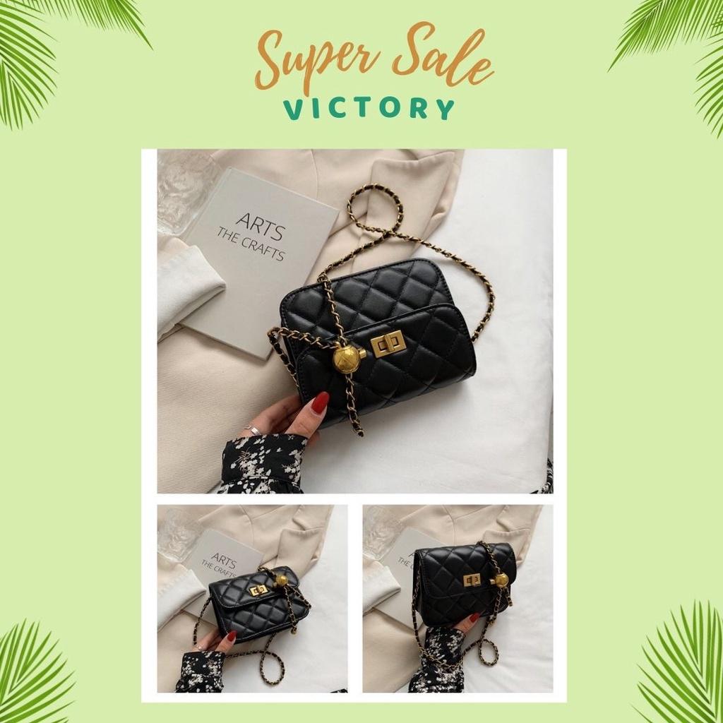 Túi Xách Nữ Mini VICTORY Đeo Chéo Đeo Vai classic trần chỉ phong cách đơn giản Dự Tiệc Đi Làm Đi Chơi SKU: 383