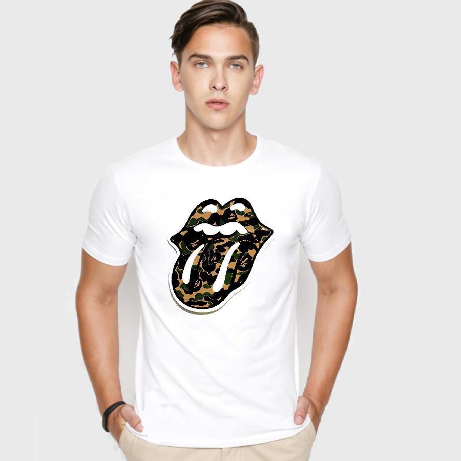 Áo thun nam in hình lưỡi họa tiết camo cotton mtt255