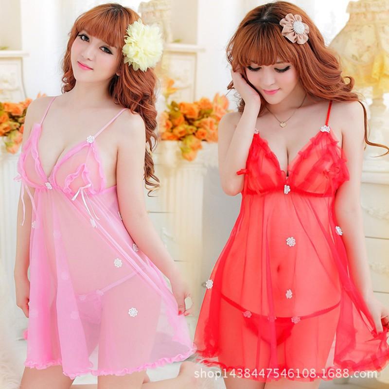 Đầm Ngủ Sexy|Váy Ngủ Ren Mỏng Đẹp Freeship - Chất Đẹp Đính Hoa Nhí - XINH XẮN Quyến Rũ