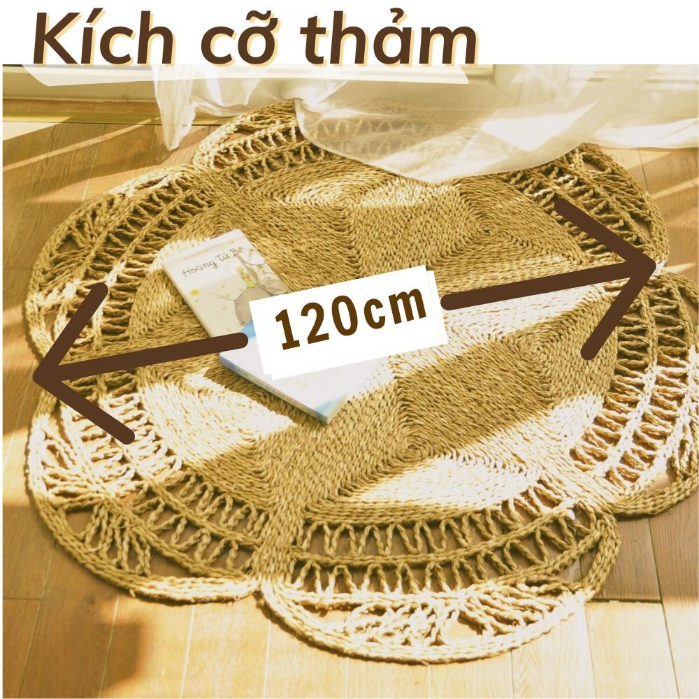 Ghế mây thư giãn bập bênh ban công HOME MÂY chất liệu mây 100% (Tặng Kèm Thảm Cói