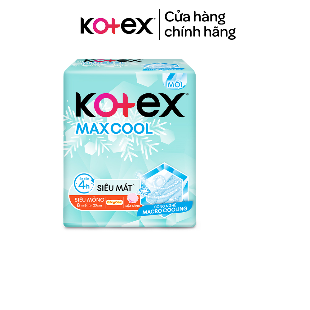 Combo 8 gói băng vệ sinh Max Cool siêu mỏng cánh/không cánh (8 miếng/20 miếng