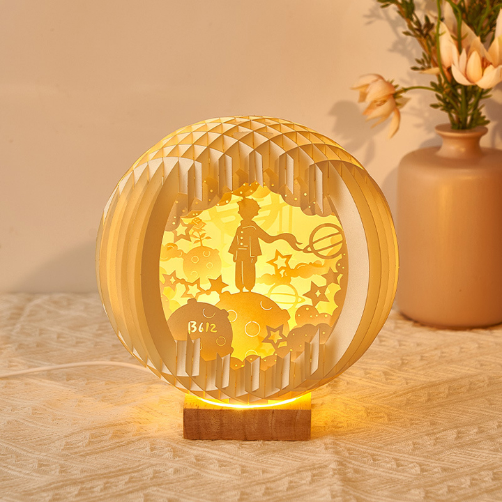 Đèn led khắc giấy 3d thích hợp quà tặng trang trí phòng ngủ - T0398