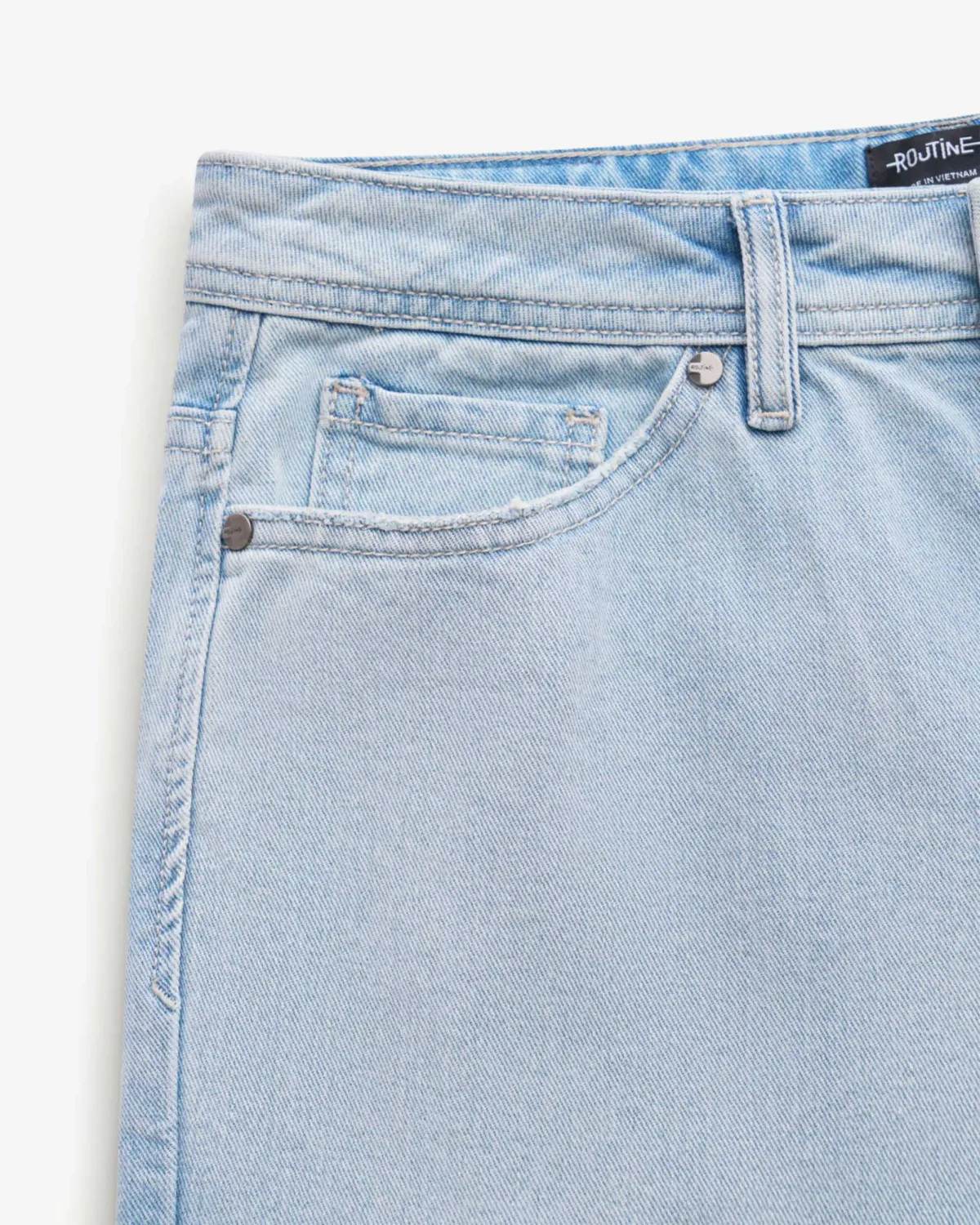 Quần short denim nam nhãn point. Straight - ROUTINE 10F25DPS002
