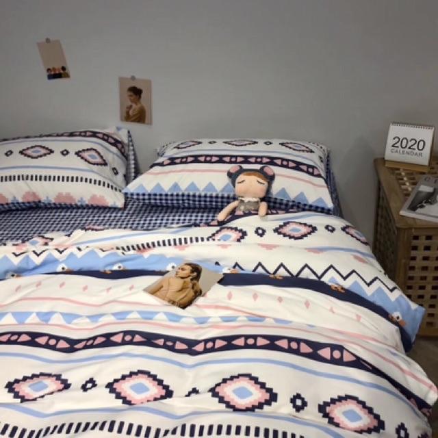 Set Cotton Living Hàng Nhập Khẩu Cao Cấp 4 Món Chú Vịt Thổ Cẩm