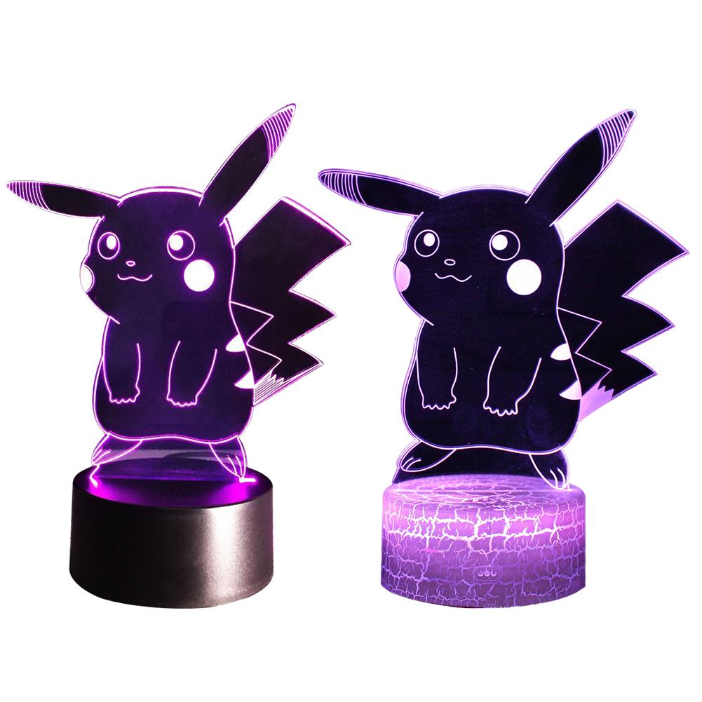 Đèn Ngủ Để Bàn Hình Pikachu 3d Thay Đổi 7 Màu