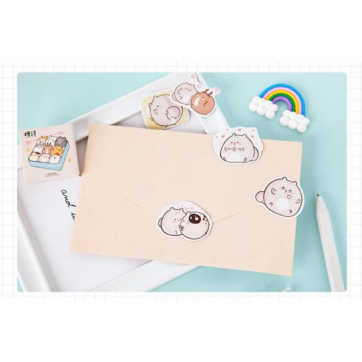 Bộ 46 Sticker Mèo Ú Hàn Quốc dán trang trí E47