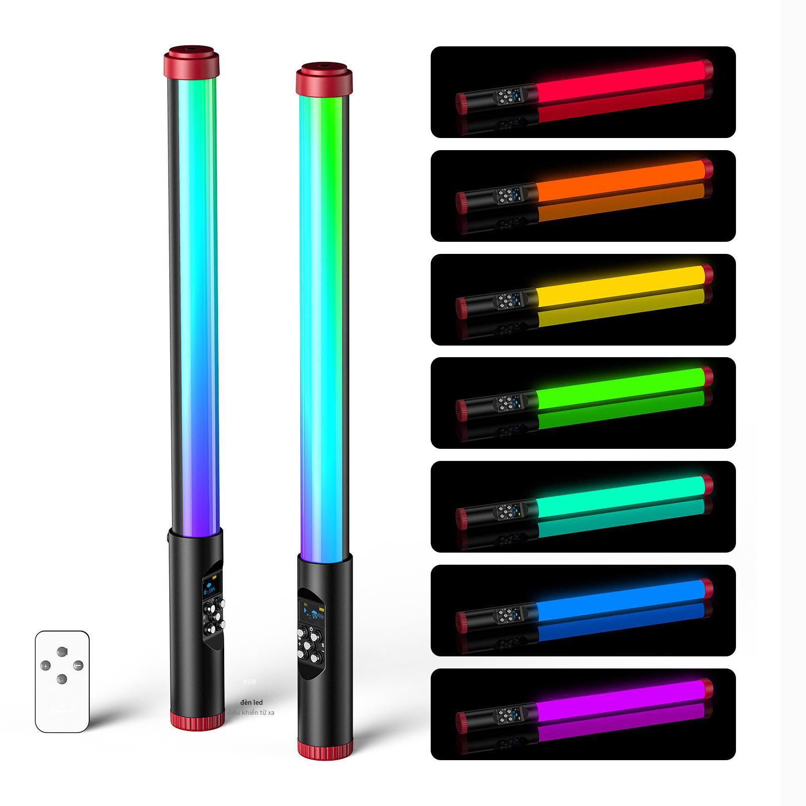 Giao hàng nhanh RGB lấp đầy thanh ánh sáng di động điện thoại di động phát sóng trực tiếp nhiếp ảnh chụp ảnh bầu không khí ánh sáng cầm tay đèn LED thanh ánh sáng màu